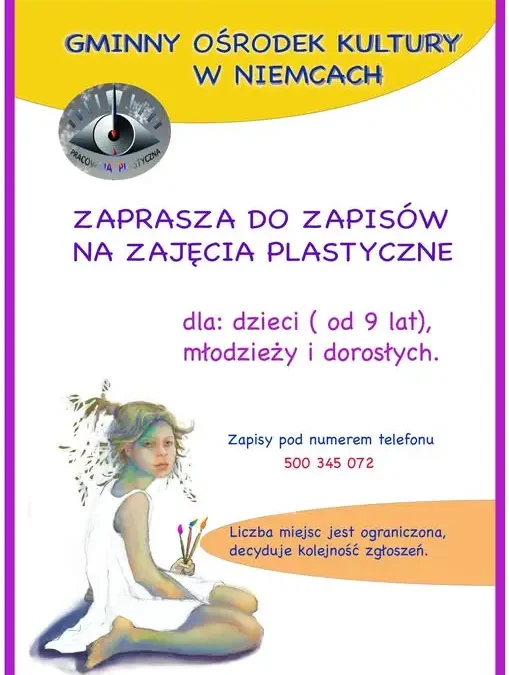 Niemce: Gminny Ośrodek Kultury prowadzi zapisy na zajęcia plastyczne