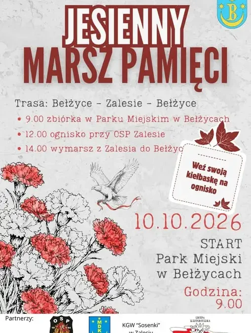 Jesienny Marsz Pamięci w Bełżycach – 10 października 2026