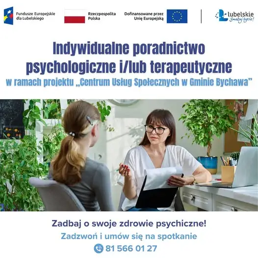 Darmowa pomoc psychologiczna dla mieszkańców Gminy Bychawa