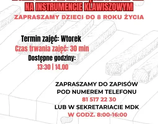 Nabór uzupełniający na zajęcia gry na instrumencie klawiszowym w MDK