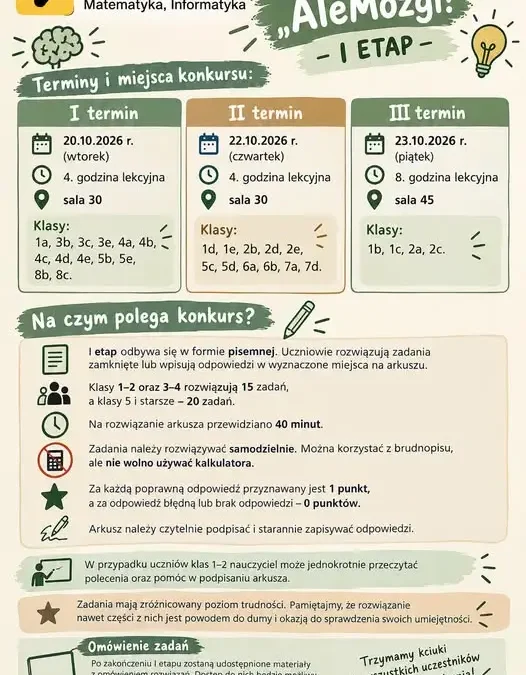 Konkurs „AleMózgi!” w naszej szkole – I etap już wkrótce