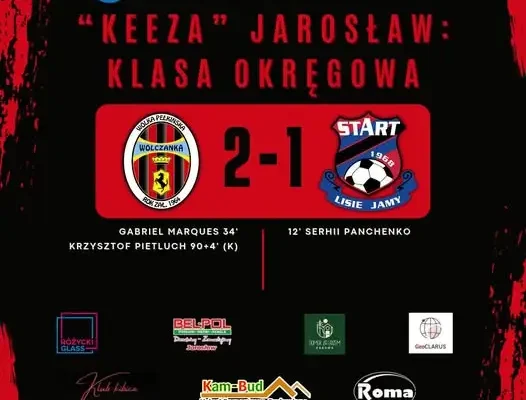 Wólczanka przełamuje złą passę! Ważne zwycięstwo 2:1 nad Startem Lisie Jamy
