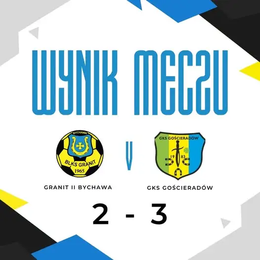 Granit II Bychawa przegrywa z GKS Gościeradów 2:3 w klasie A
