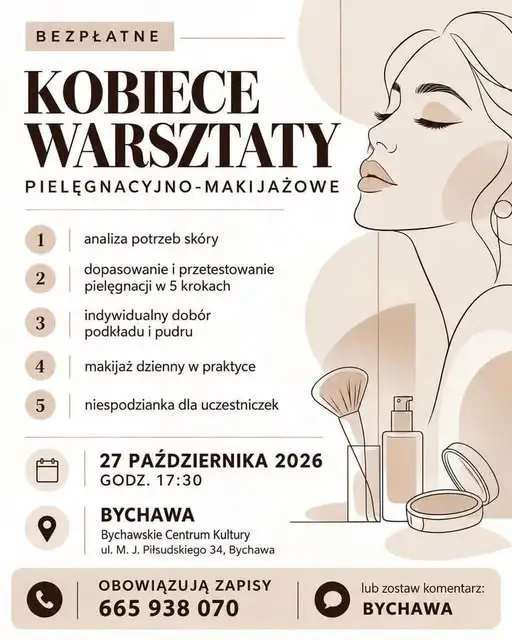Bezpłatne warsztaty pielęgnacyjno-makijażowe w Bychawie – zapisy trwają