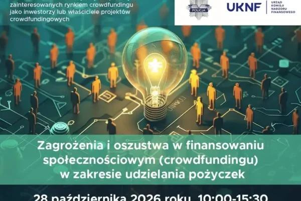 KNF ostrzega przed oszustwami w crowdfundingu – bezpłatne webinarium już 28 października