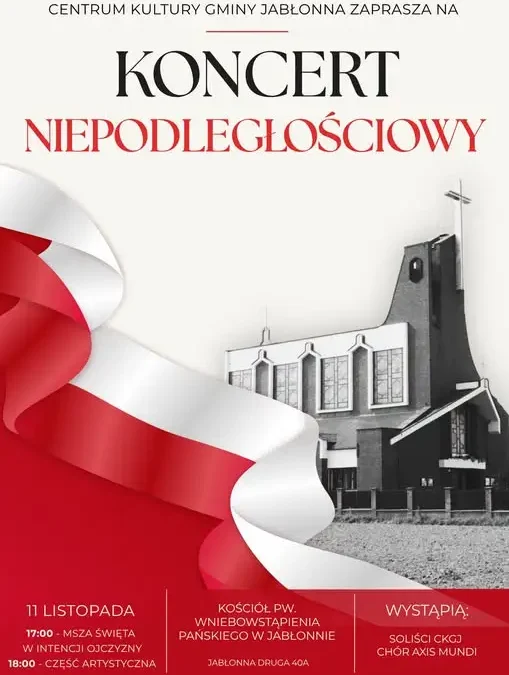 Koncert Niepodległościowy w Jabłonnie – 11 listopada w kościele
