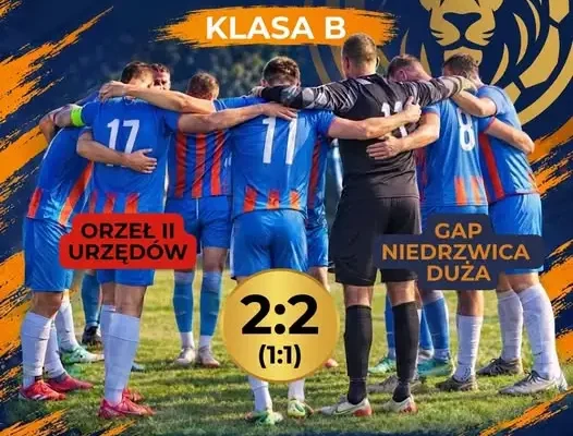 GAP Niedrzwica Duża remisuje z Orłem II Urzędów 2:2 na zakończenie jesieni