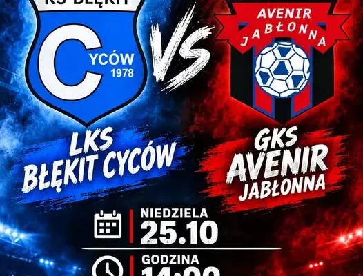 GKS Avenir Jabłonna zagra na wyjeździe z LKS Błękit Cyców w 11. kolejce