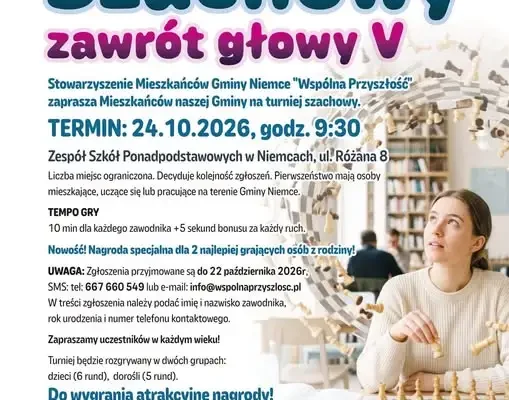 Szachowy Zawrót Głowy w Niemcach – zaproszenie na turniej