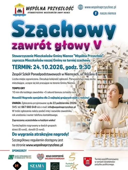 Szachowy Zawrót Głowy w Niemcach – zaproszenie na turniej