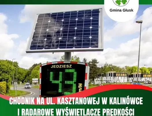 Gmina Głusk inwestuje w bezpieczeństwo: nowy chodnik i fotoradary