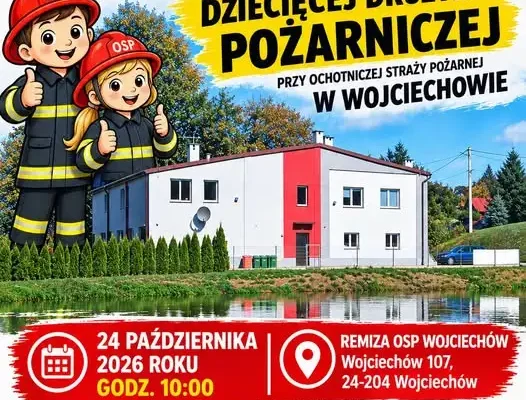 Dziecięca Drużyna Pożarnicza w OSP Wojciechów zaprasza na zbiórkę organizacyjną