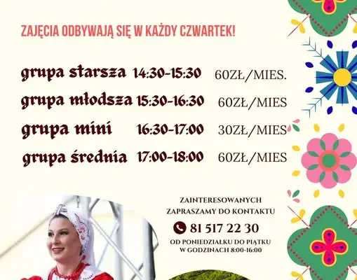 Ludowy Zespół Pieśni i Tańca „OSA” w Bełżycach zaprasza dzieci od 4. roku życia