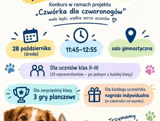Teleturniej „Jeden z dziesięciu” o zwierzętach w SP4 Lublin
