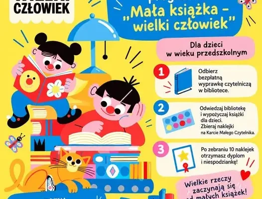 Biblioteka zaprasza przedszkolaki do akcji „Mała książka – wielki człowiek”