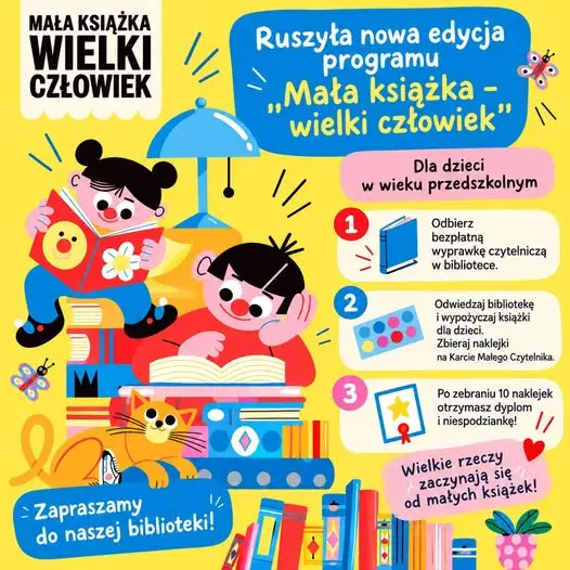 Biblioteka zaprasza przedszkolaki do akcji „Mała książka – wielki człowiek”