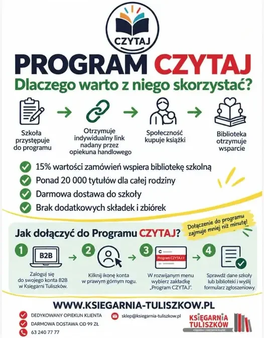 Biblioteka szkolna w Wysokiem zachęca do udziału w akcji CZYTAJ – 15% na książki