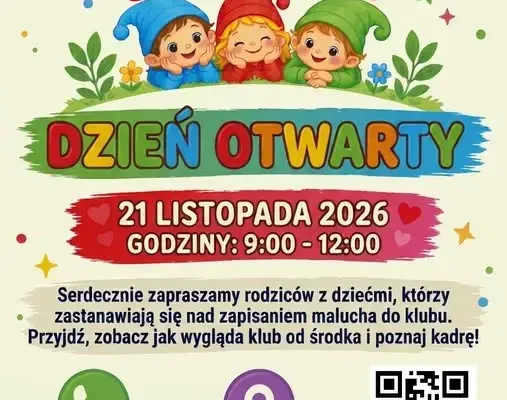 Dzień otwarty w Gminnym Klubie Malucha Borkusie – 21 listopada