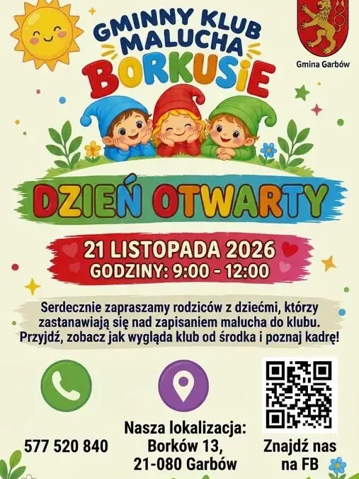 Dzień otwarty w Gminnym Klubie Malucha Borkusie – 21 listopada