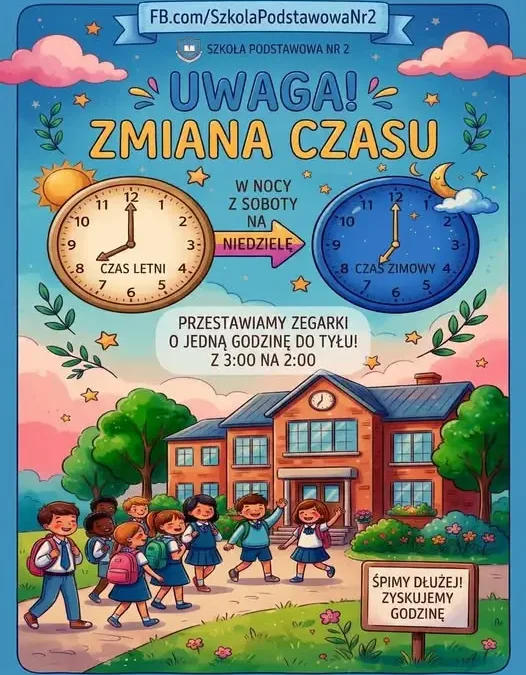 Zmiana czasu na zimowy: uczniowie zyskują godzinę snu
