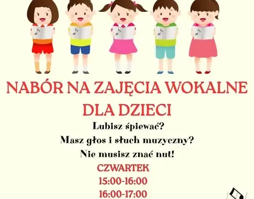 Bychawskie Centrum Kultury zaprasza na zajęcia wokalne dla dzieci i młodzieży