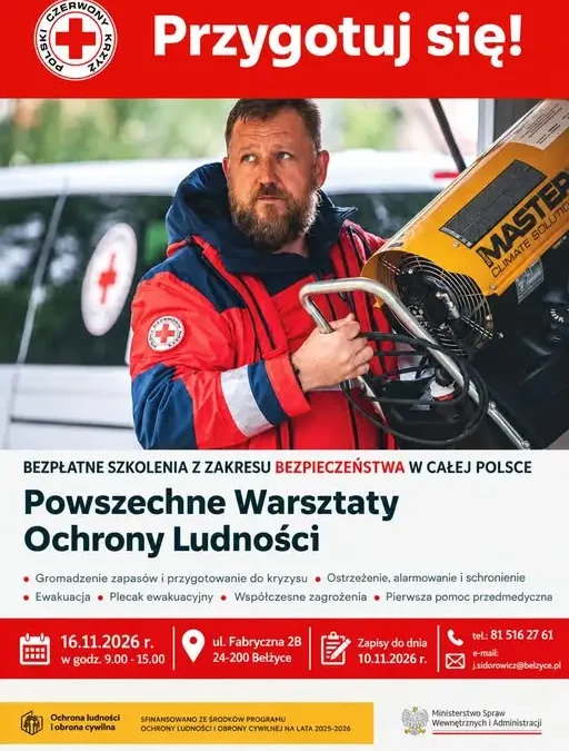 Bezpłatne warsztaty ochrony ludności w Bełżycach – zapisy do 10 listopada