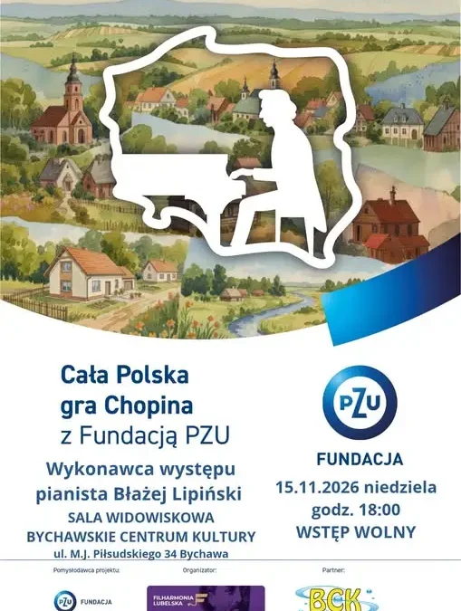 Bychawa: bezpłatny recital chopinowski w Bychawskim Centrum Kultury