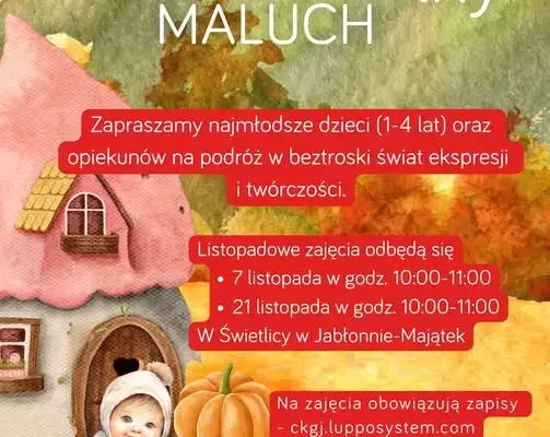 Kulturalny Maluch: listopadowe zajęcia sensoryczne i ruchowe w Jabłonnie-Majątek
