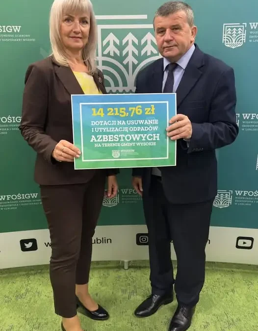 Gmina Wysokie pozyskała ponad 14 tys. zł na usuwanie azbestu