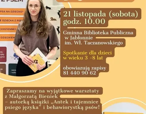 Jabłonna: warsztaty o psich emocjach dla dzieci w bibliotece